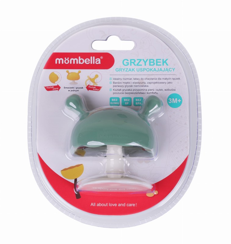 Gryzak Grzybek Mushroom Light Green Mombella