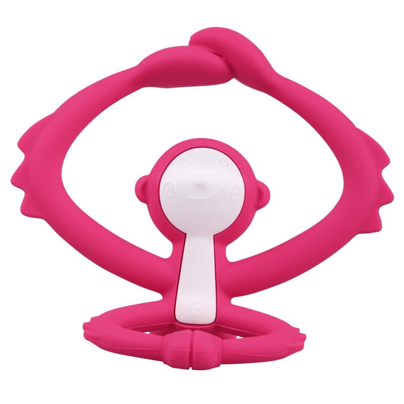 Gryzak Zabawka Małpka Dark Pink Mombella