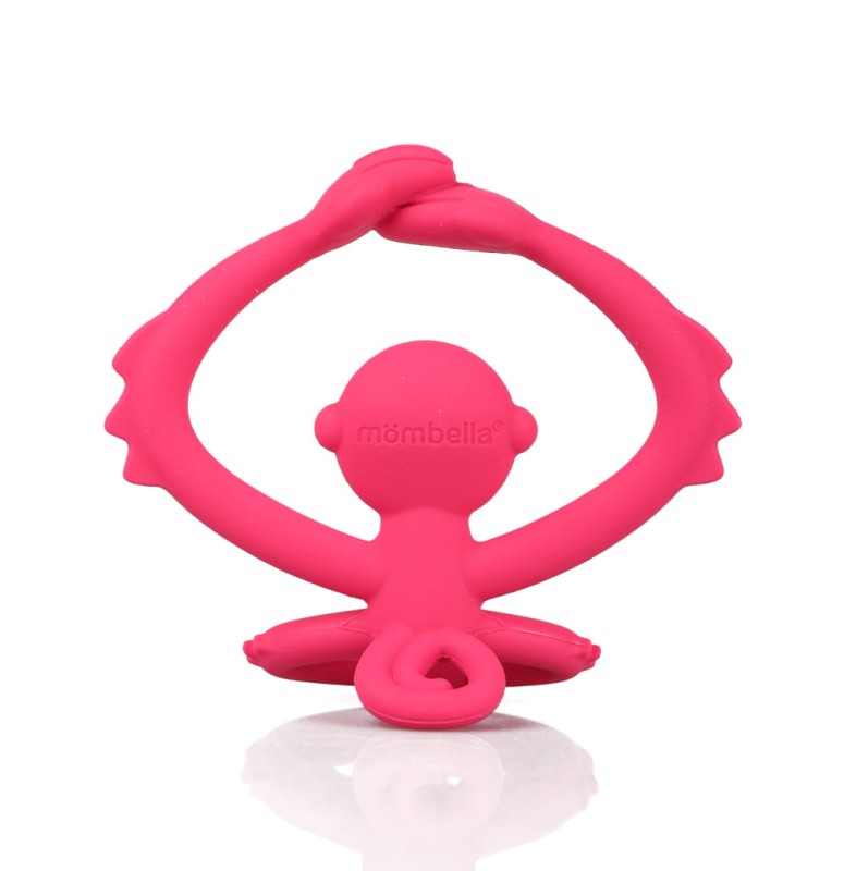 Gryzak Zabawka Małpka Dark Pink Mombella