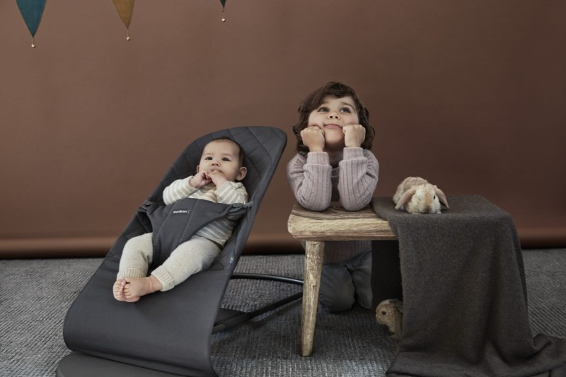 BABYBJORN - leżaczek BLISS Woven - Antracytowy