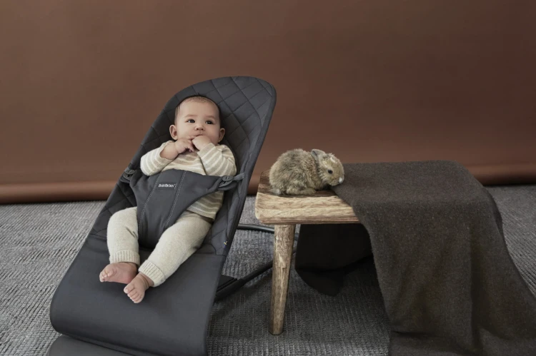 BABYBJORN - leżaczek BLISS Woven - Antracytowy
