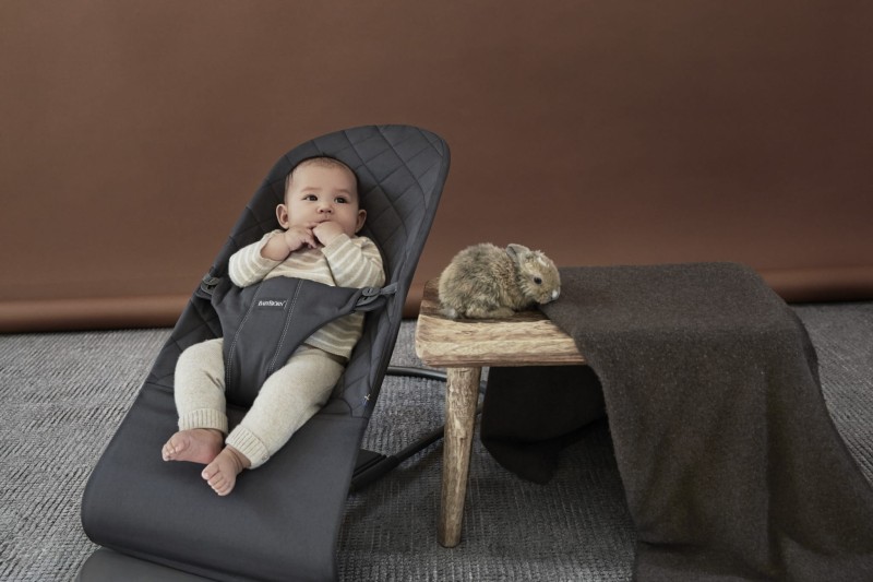 BABYBJORN - leżaczek BLISS Woven - Antracytowy