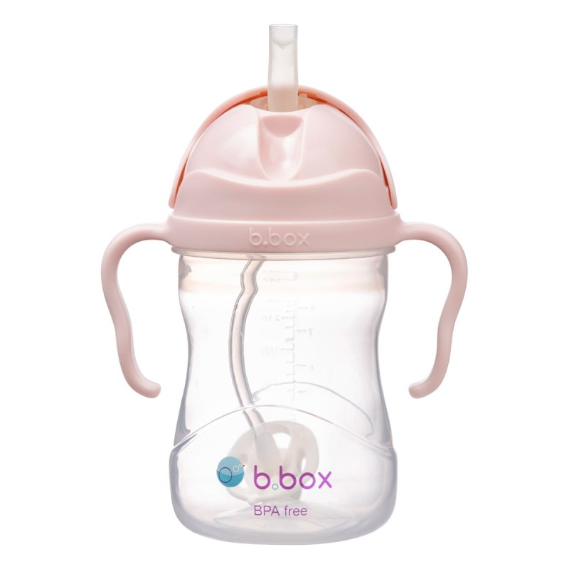 Bidon kubek niekapek ze słomką 240 ml różowy b.box