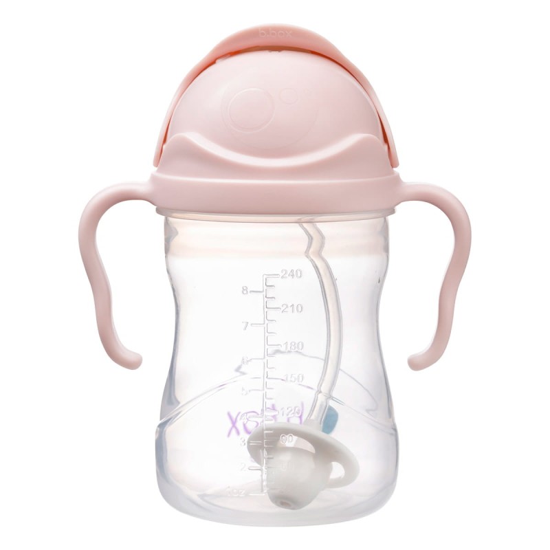 Bidon kubek niekapek ze słomką 240 ml różowy b.box