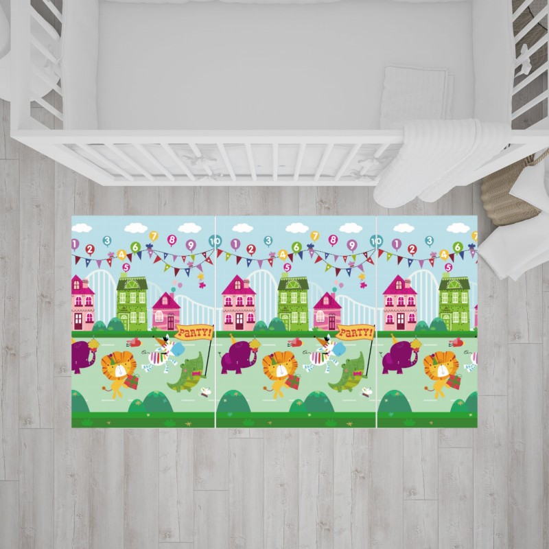 Mata piankowa dla niemowlaka składana 150x200 cm Party Bocioland