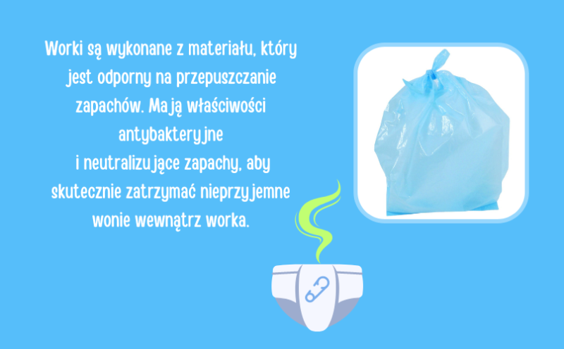 Zapachowe worki na zużyte pieluszki 100 szt. Bocioland