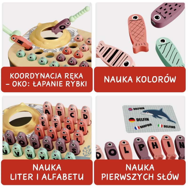 Łowimy Rybki ABC - magnetyczna gra zręcznościowa 24m+ TOPBRIGHT