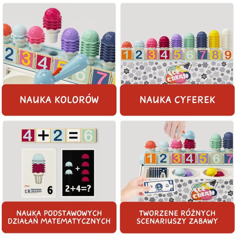 Zabawka matematyczna Lodziarnia 36m+ TOPBRIGHT