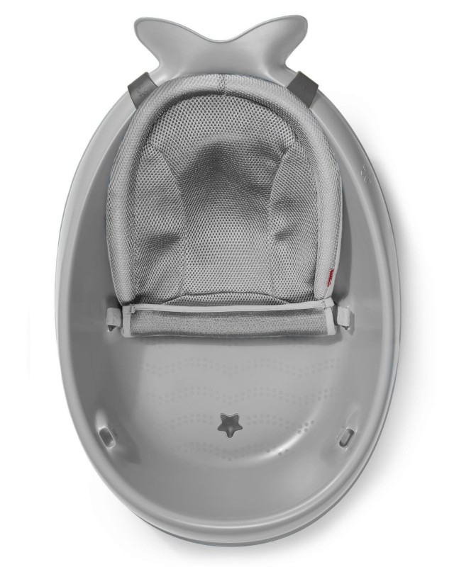 Wanienka 3-etapowa Wieloryb Moby Smart Sling™ Grey Skip Hop