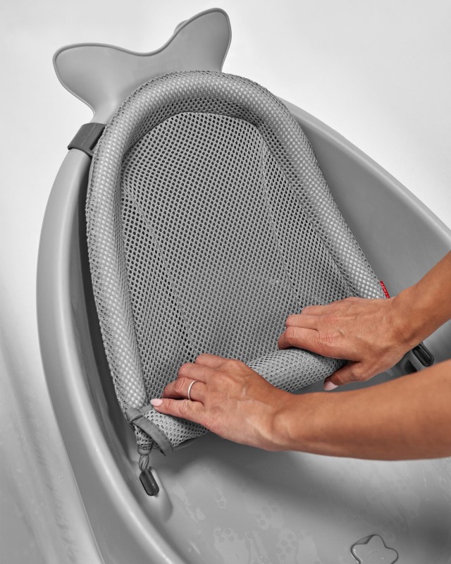 Wanienka 3-etapowa Wieloryb Moby Smart Sling™ Grey Skip Hop