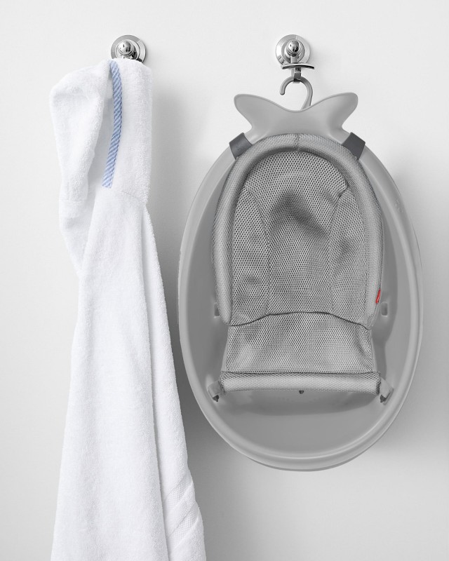 Wanienka 3-etapowa Wieloryb Moby Smart Sling™ Grey Skip Hop