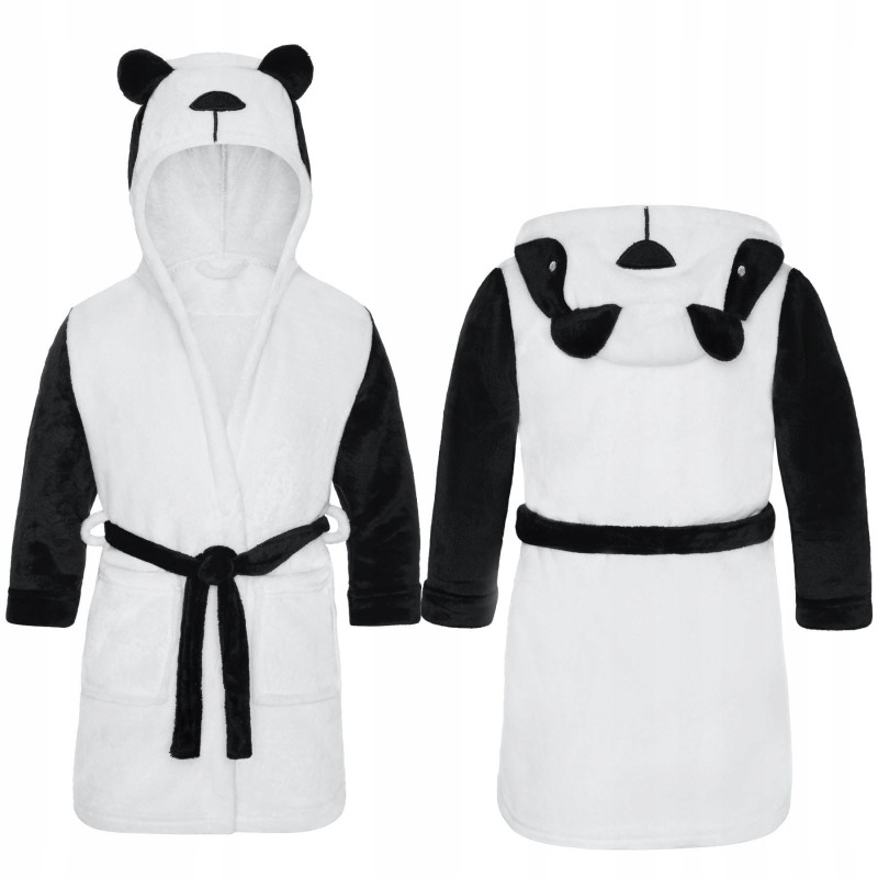 Szlafrok dziecięcy 130 L Panda Spod Igły i Nitki