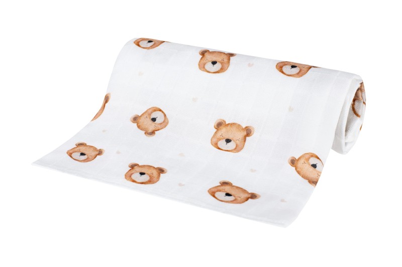 Bambusowa pieluszka otulacz 75x75 cm Teddy Bear Bocioland