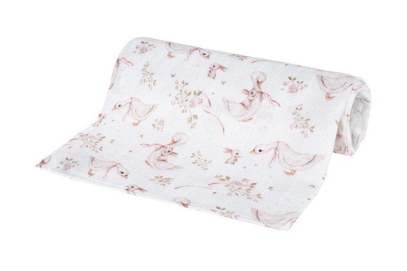 Bambusowa pieluszka otulacz 75x75 cm Gąski Bocioland