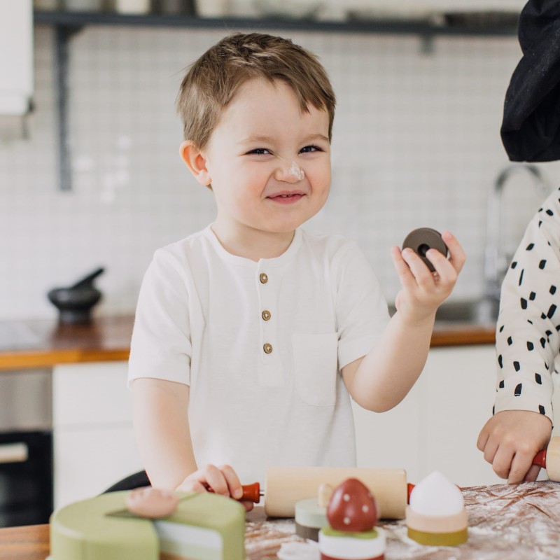 Patera drewniana z ciasteczkami Micki