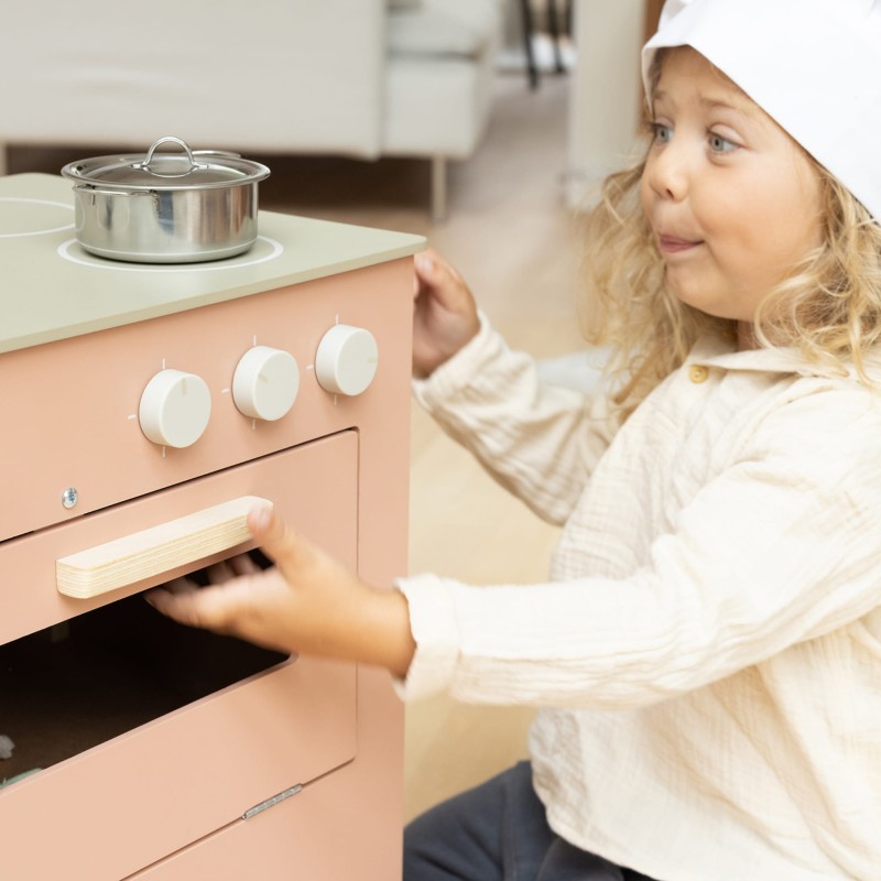 Kuchnia drewniana Micki różowa