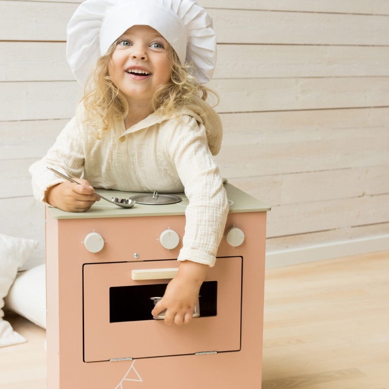 Kuchnia drewniana Micki różowa