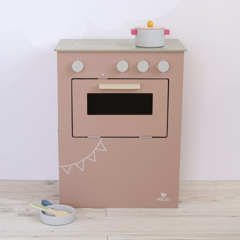 Kuchnia drewniana Micki różowa