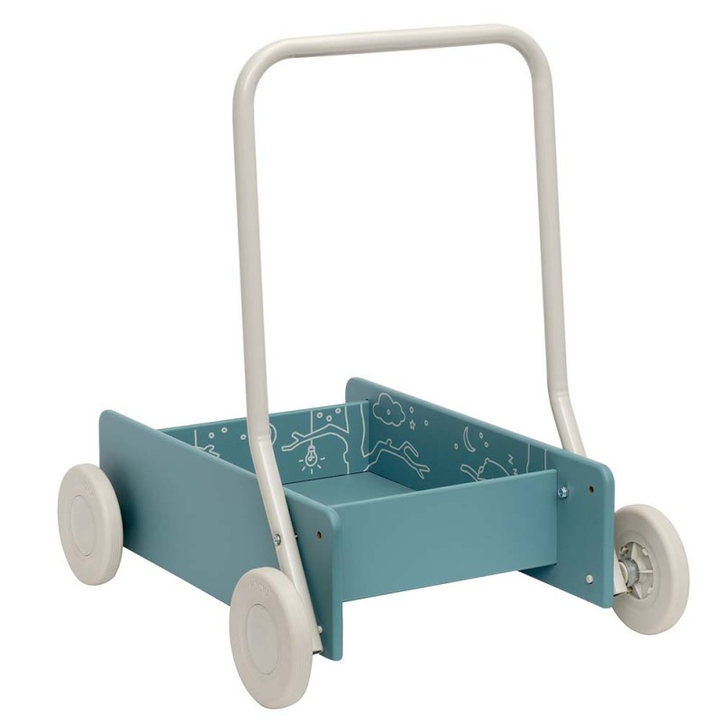 Chodzik Pchacz Drewniany Niebieski Micki