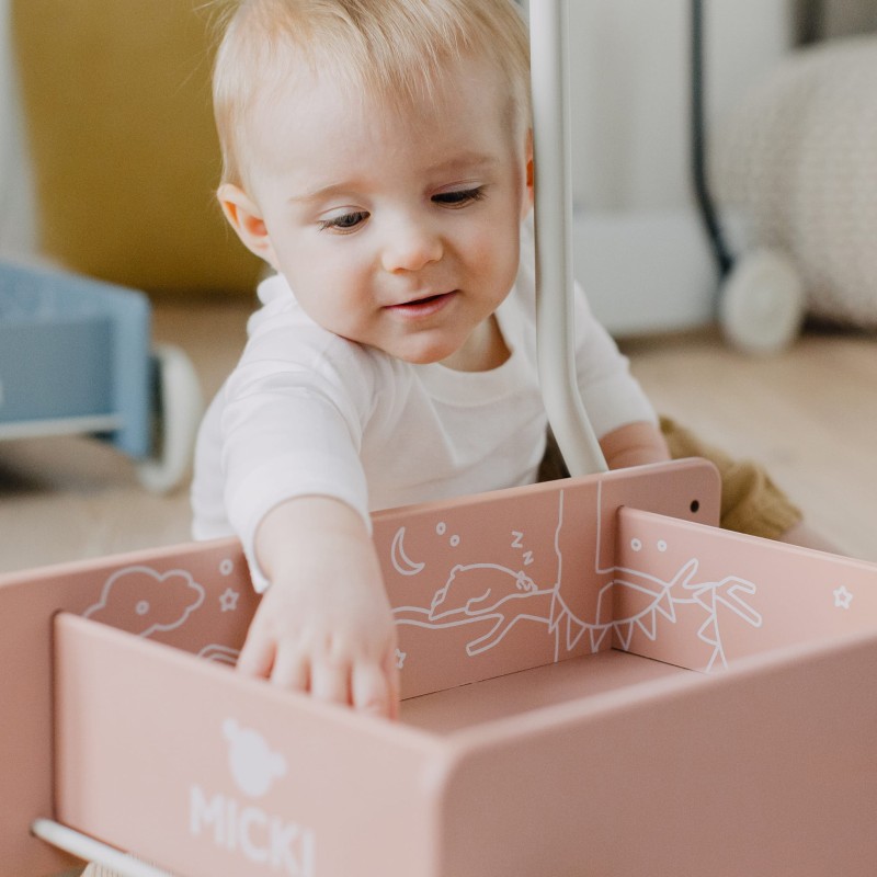 Chodzik Pchacz Różowy Micki