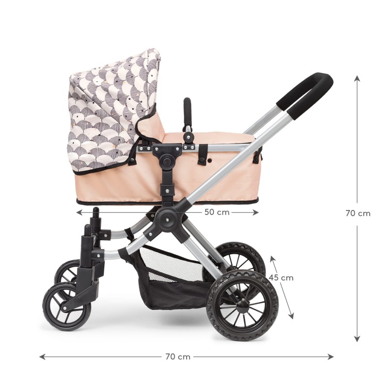 Wózek dla lalek premium 3 w 1 gondola spacerówka  nosidełko Skrallan