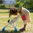Wózek spacerówka dla Lalki z motywem konika Pippi