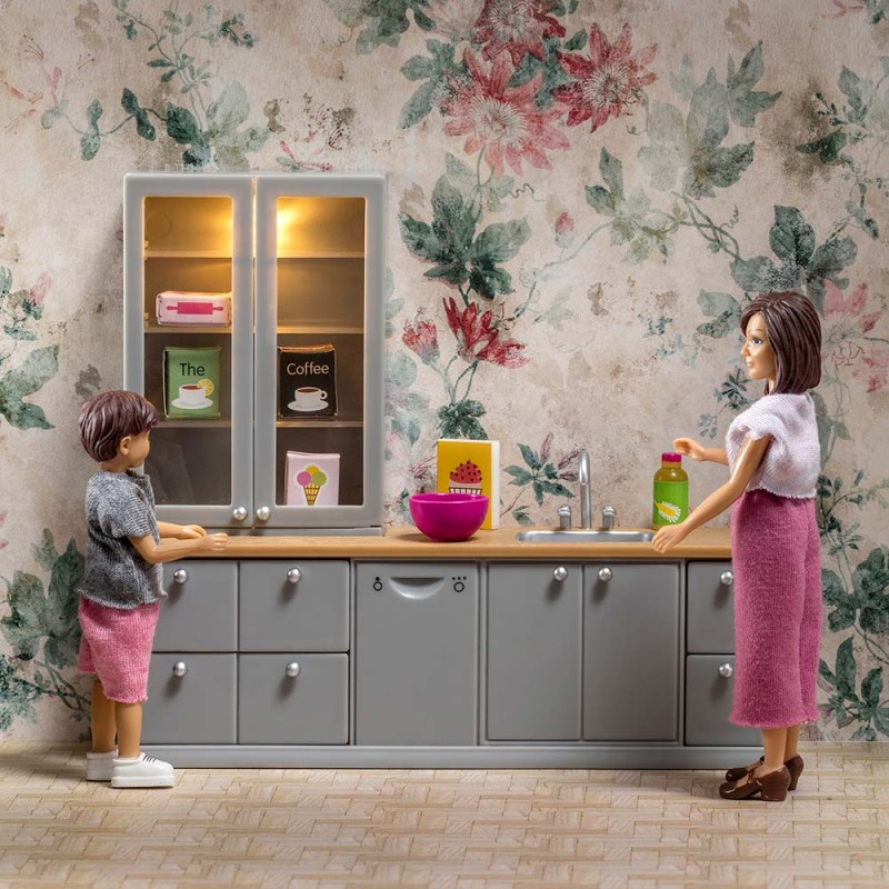 Zestaw Kredens + Zmywarka Lundby
