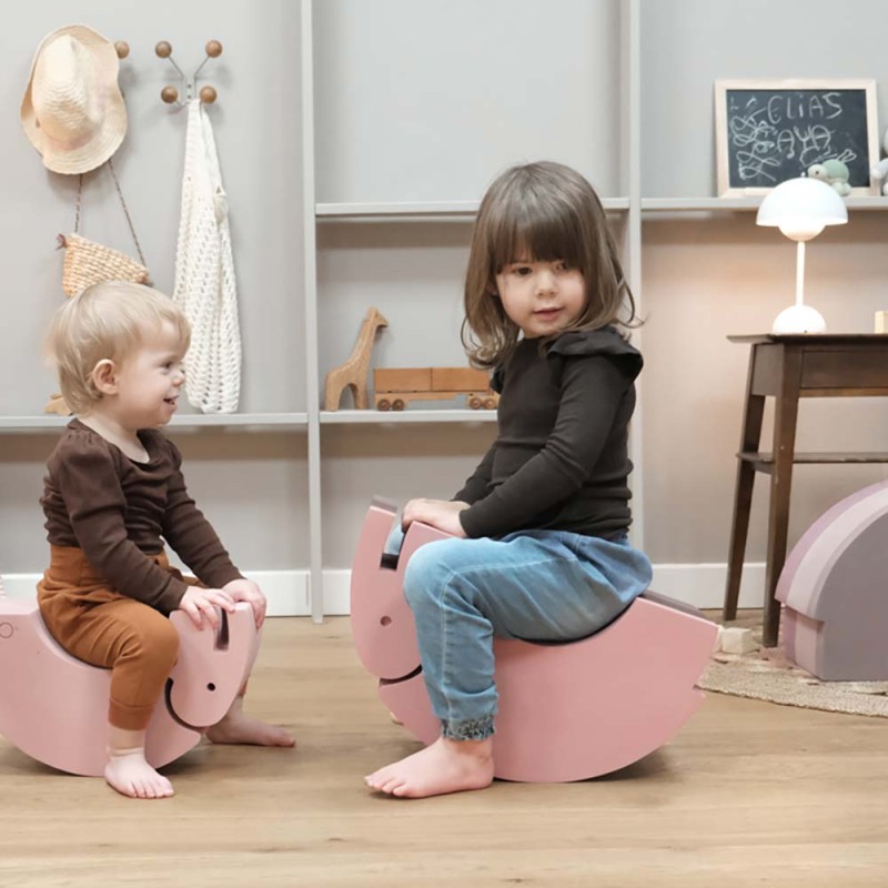 Zabawka wspierająca sensorykę i motorykę Słoń bObles S Vintage rose