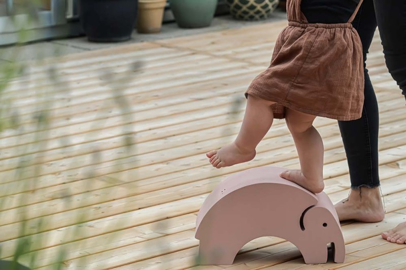 Zabawka wspierająca sensorykę i motorykę Słoń bObles S Vintage rose