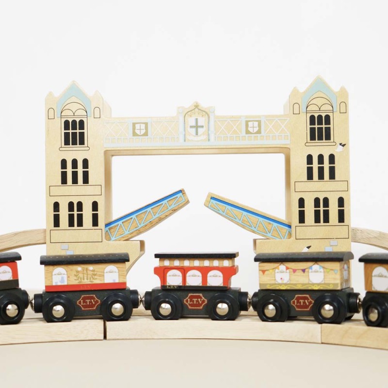 Zestaw kolejowy London (120 elementów) Le Toy Van