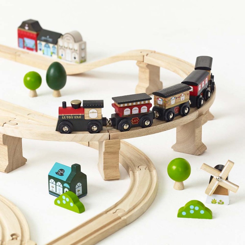 Zestaw kolejowy London (120 elementów) Le Toy Van