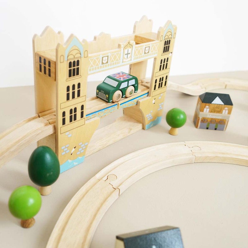 Zestaw kolejowy London (120 elementów) Le Toy Van