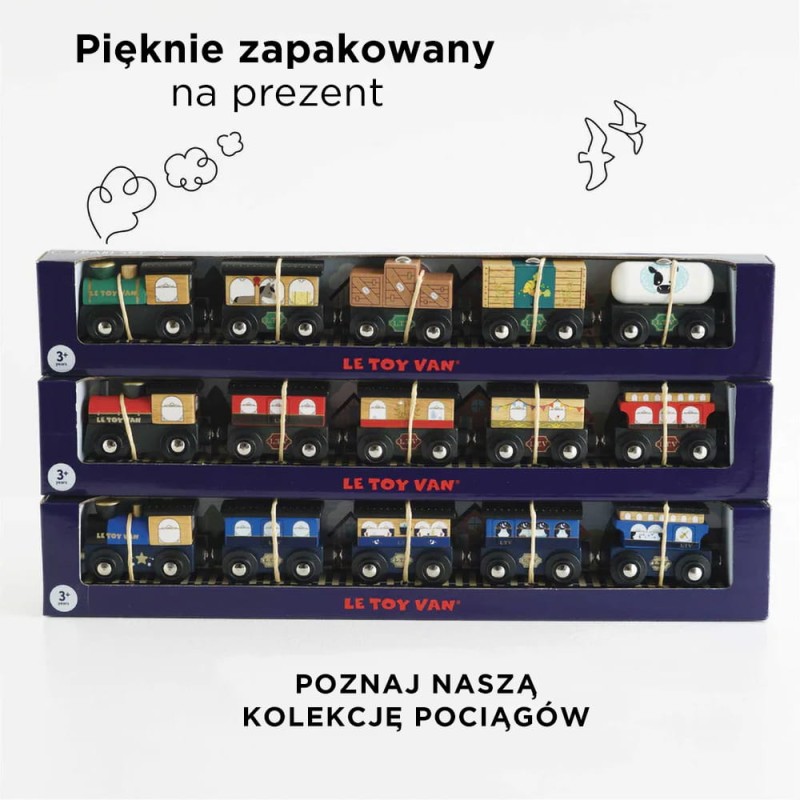 Drewniane pociągi niebieskie Twilight Le Toy Van