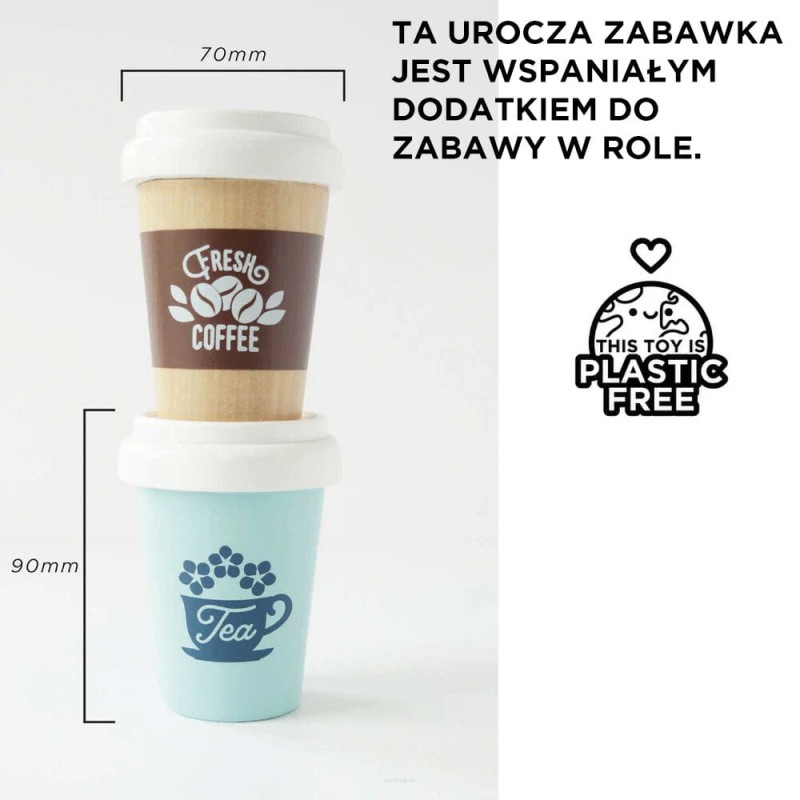 Kubki ekologiczne - herbata i kawa - 2 sztuki Le Toy Van