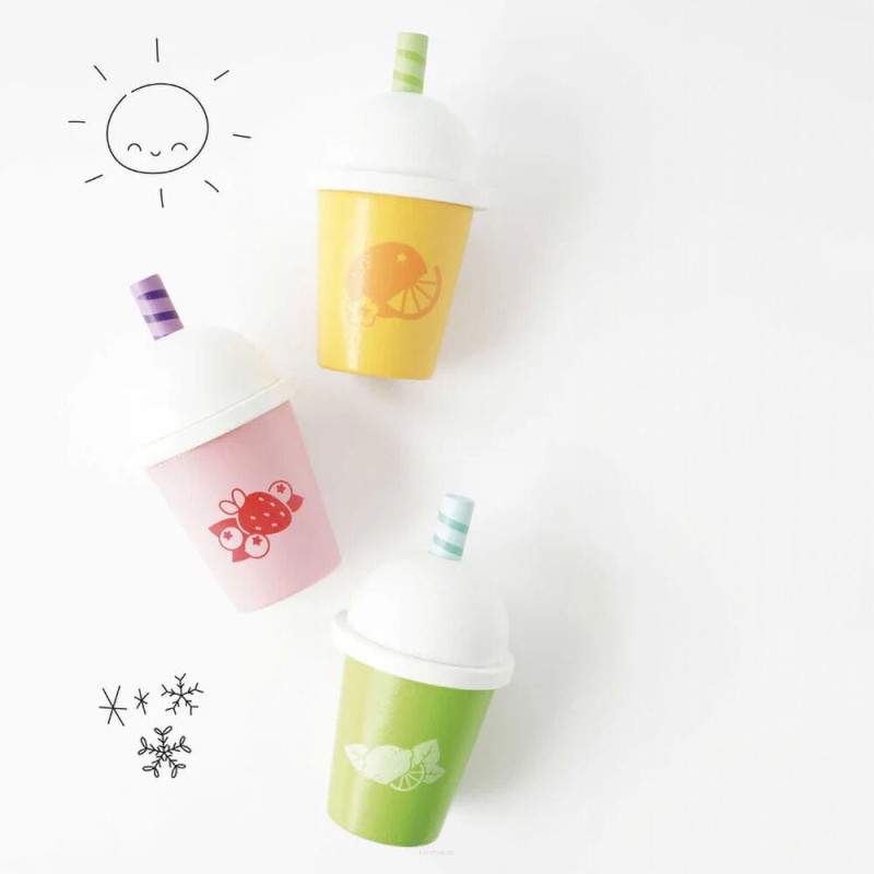 Smoothie i sok na wynos z litego drewna – 3 sztuki Le Toy Van