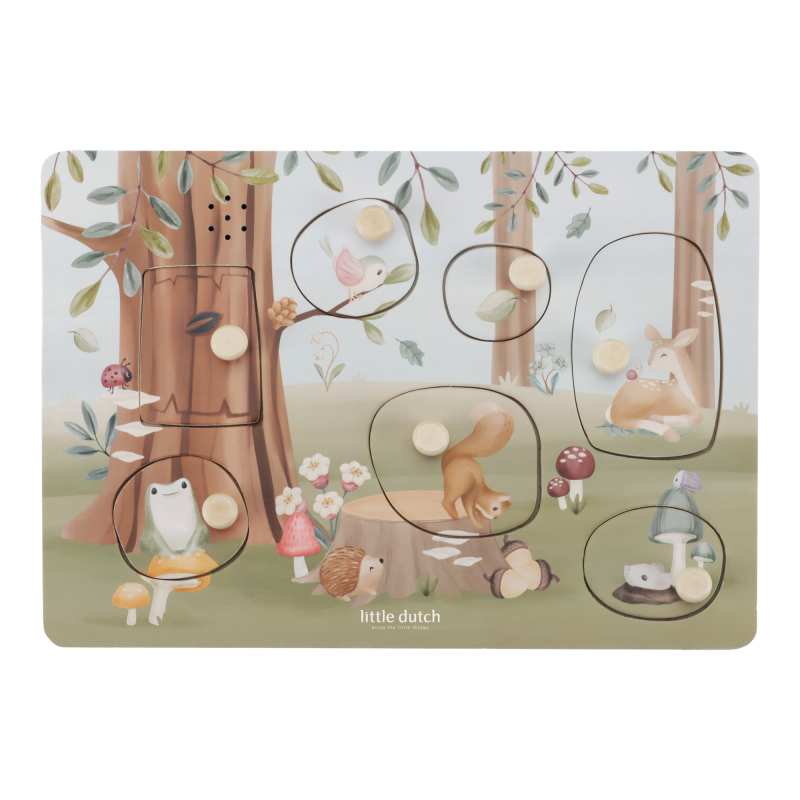Puzzle dźwiękowe drewniane Forest Friends FSC Little Dutch