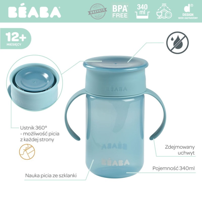 Kubek treningowy 360° blue niebieski Beaba