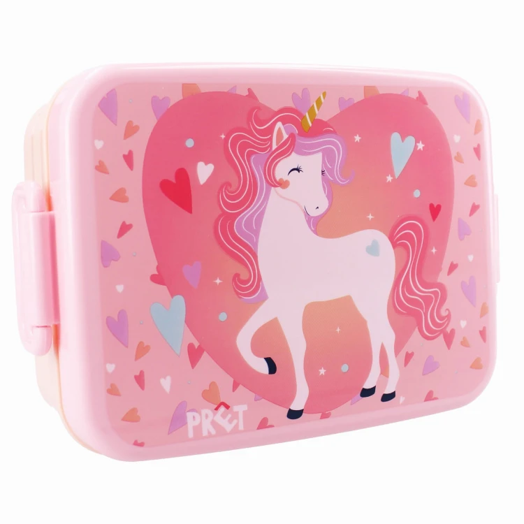 Lunch box Jednorożec serca różowe PRET