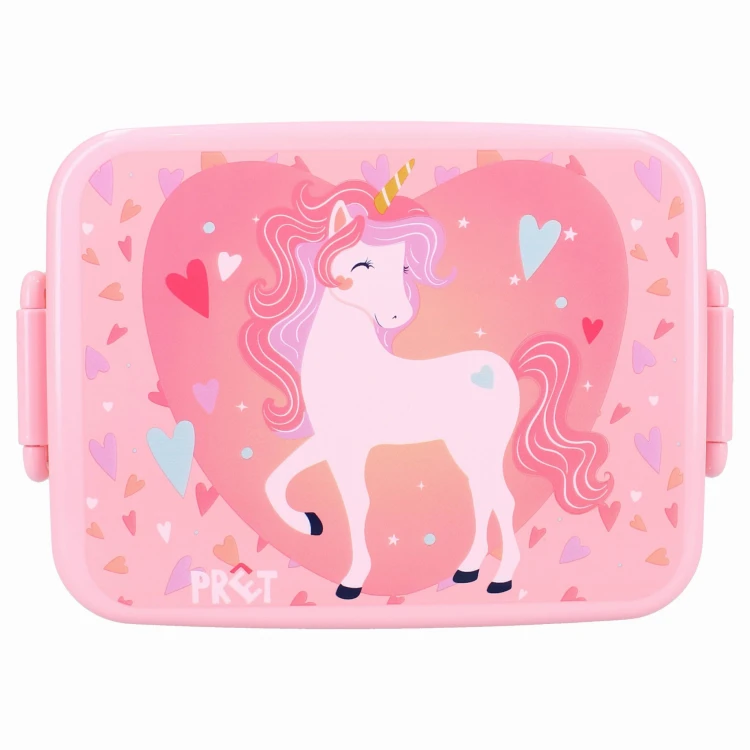 Lunch box Jednorożec serca różowe PRET