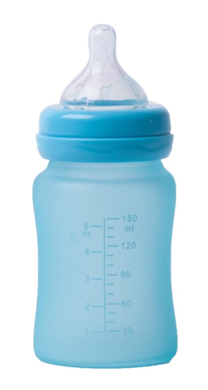 Thermo Butelka 240ml szkło/silikon Turkus Bo Jungle