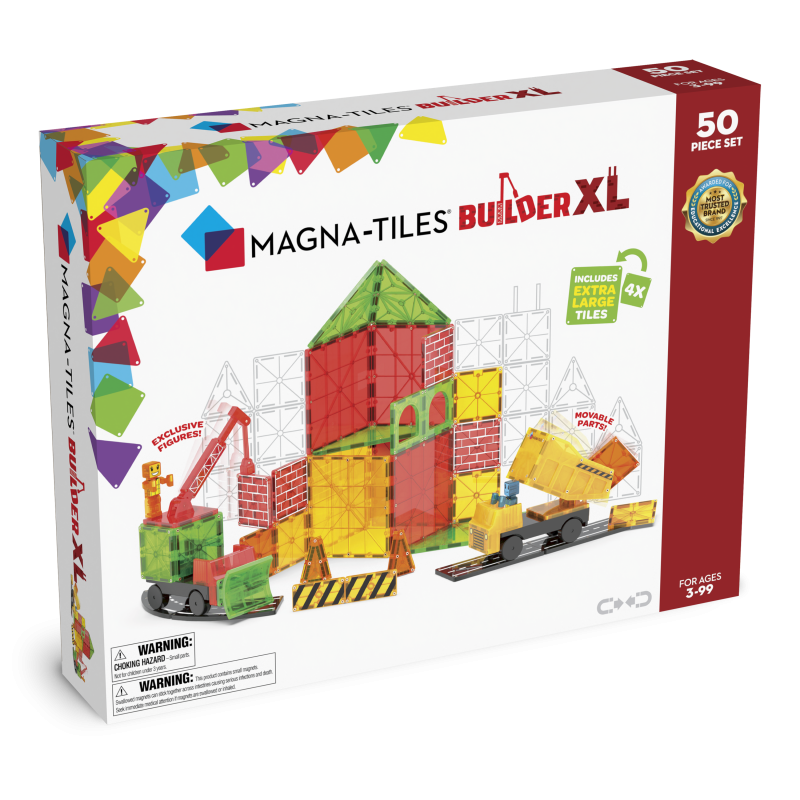 Klocki Magnetyczne Na Budowie Builder XL 50 el. MAGNA-TILES