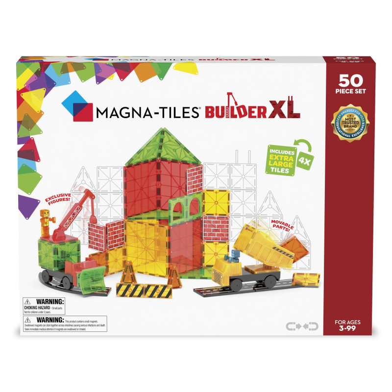 Klocki Magnetyczne Na Budowie Builder XL 50 el. MAGNA-TILES