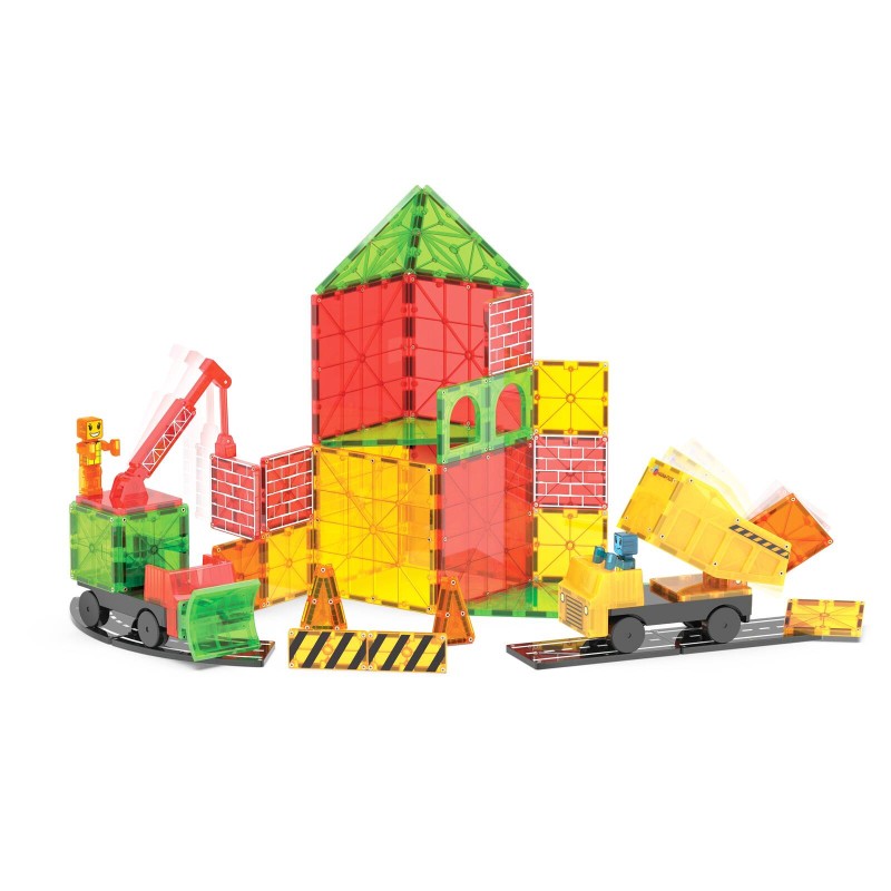 Klocki Magnetyczne Na Budowie Builder XL 50 el. MAGNA-TILES