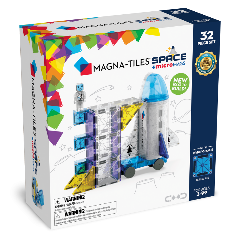 Klocki Magnetyczne Kosmos Rakieta Space 32 el. MAGNA-TILES