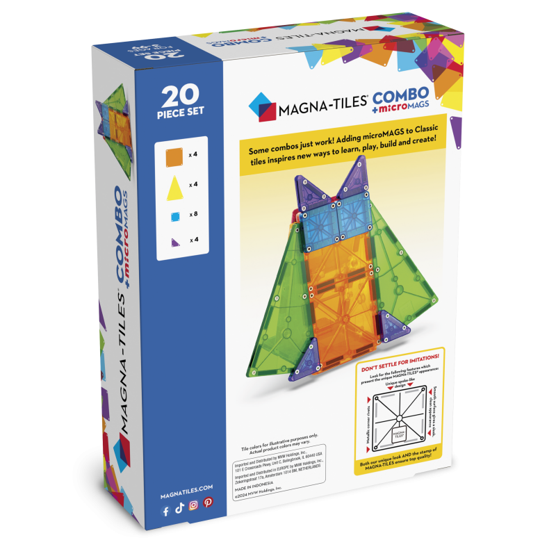 Klocki Magnetyczne COMBO microMAGS 20 el. MAGNA-TILES