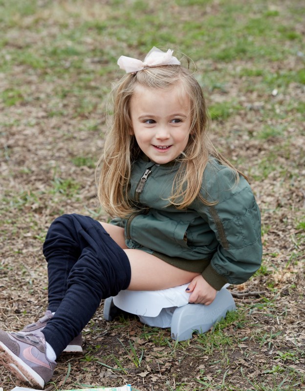 Nocnik dla dziecka i nakładka na toaletę 2w1 biało-niebieski Potette Plus