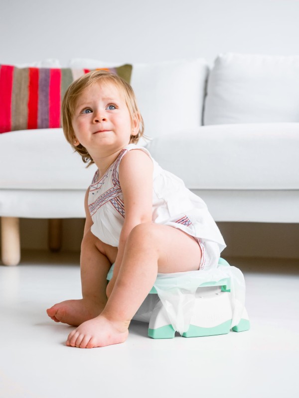 Nocnik dla dziecka i nakładka na toaletę 2w1 szaro-biały Potette Plus