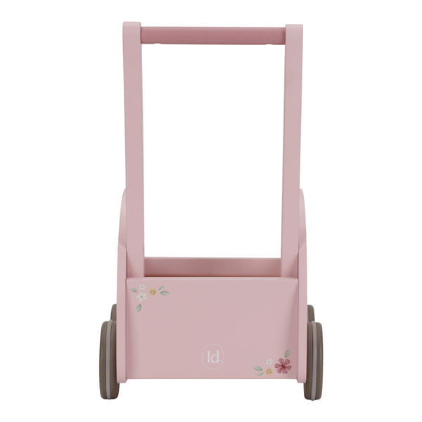 Little Dutch Wózeczek drewniany na zabawki Pink FSC