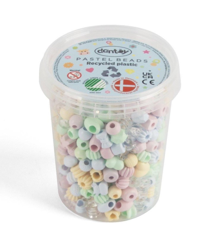 Koraliki do nawlekania 520 szt pastel EKO Dantoy