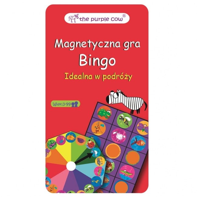 Podróżna gra magnetyczna Bingo The Purple Cow